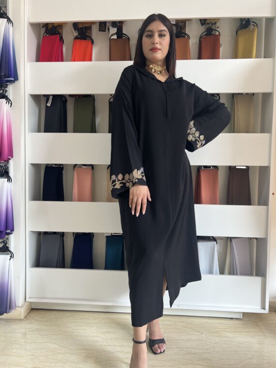 Djellaba femme noir