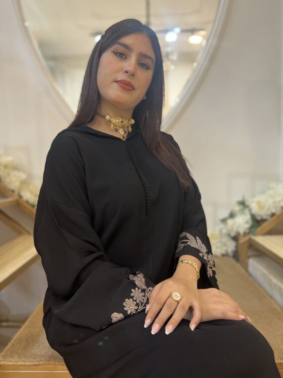Djellaba femme noir